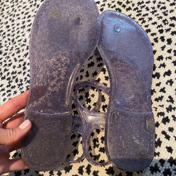 Purple sparkly Chanel jelly sandals - Picture 5 of 5